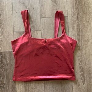 Wild Fable Dark Pink Velvet Crop Top